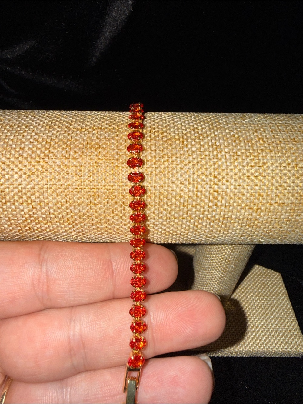 Elegant Gold-Plated Crystal Tennis Bracelet - Women Jewelry